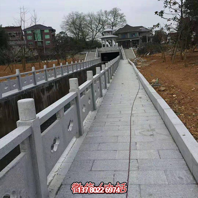 精美大理石護欄雕塑，點綴河道戶外環(huán)境