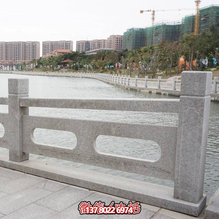 防護花崗巖石欄桿組合，完美裝飾湖邊公園