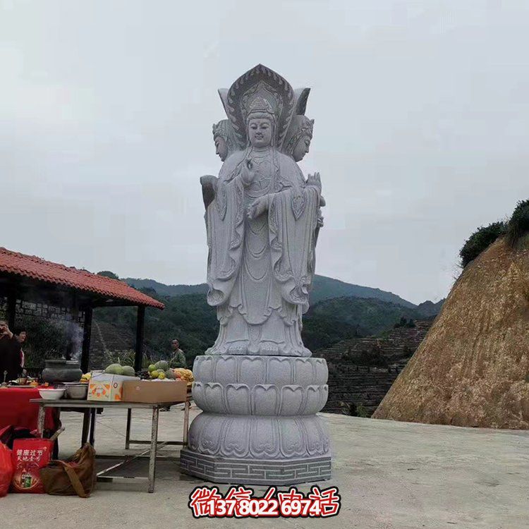 現(xiàn)代藝術(shù)石雕觀音雕塑，融入園林景觀的瑰麗大理石家園