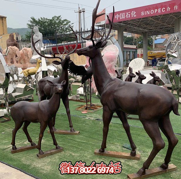 大型仿銅玻璃鋼擺件，非凡園林景觀戶外裝飾