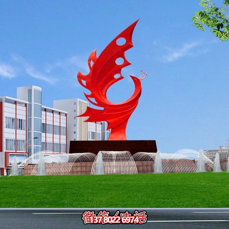 不銹鋼鳳凰標(biāo)志擺件，凸顯企業(yè)形象