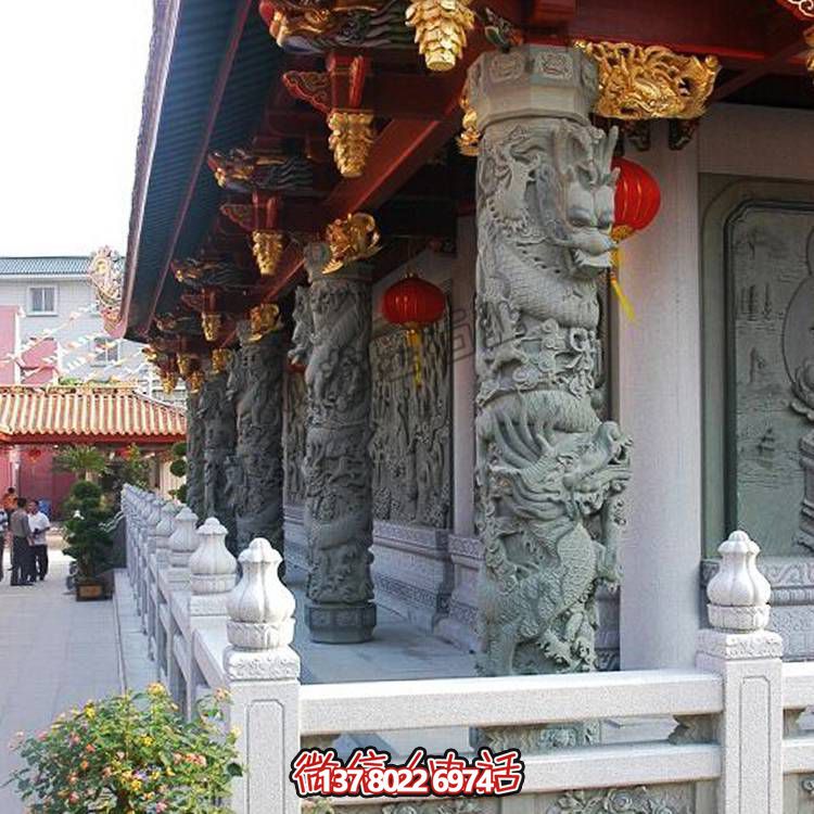 大理石雕刻的龍柱，點(diǎn)綴你家的廣場(chǎng)和寺院