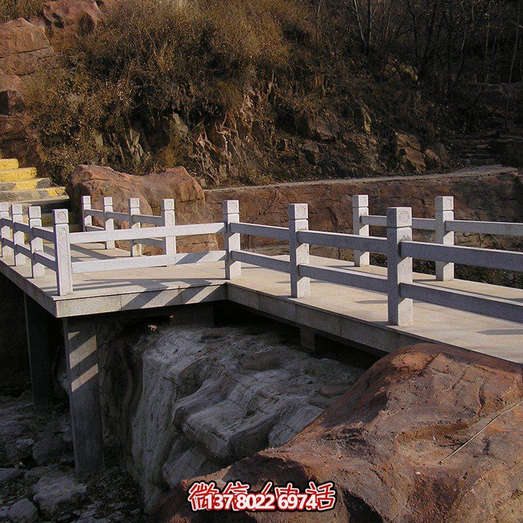 精致石磚制作的路橋、石欄桿及石欄