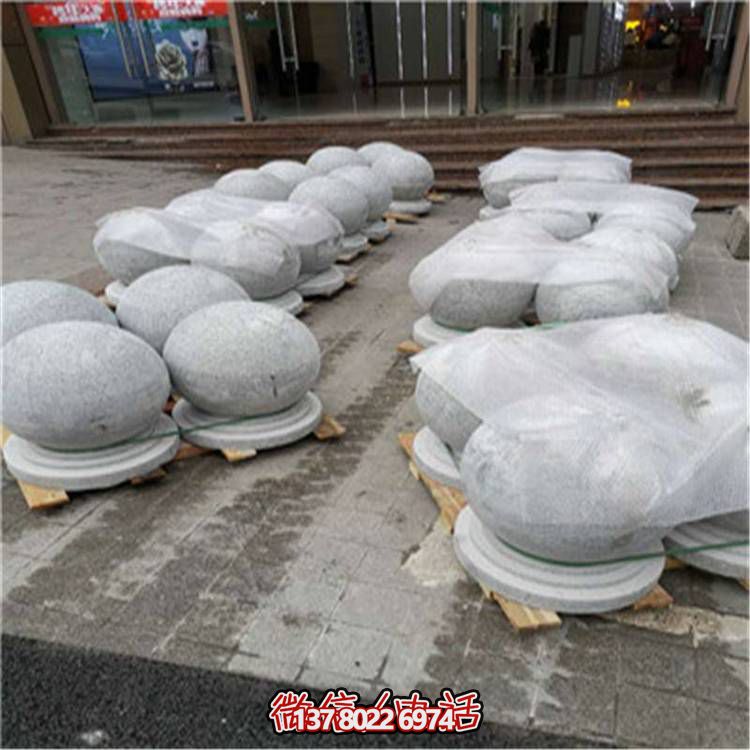 花崗巖芝麻白廣場(chǎng)道路交通擋車擋路阻車圓球、景觀石