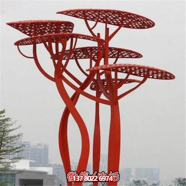 不銹鋼樹(shù)，抽象樹(shù)形雕塑