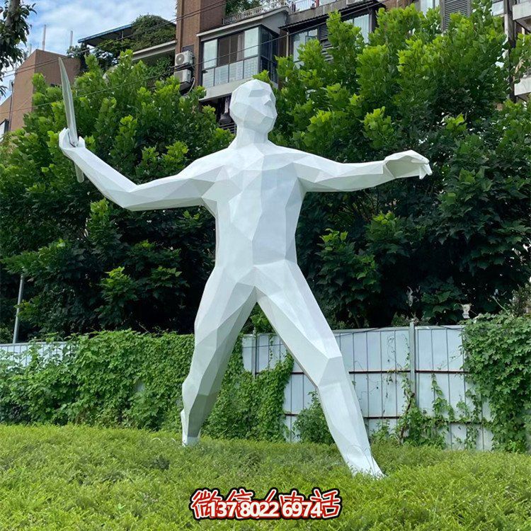 擲標槍，玻璃鋼抽象運動人物