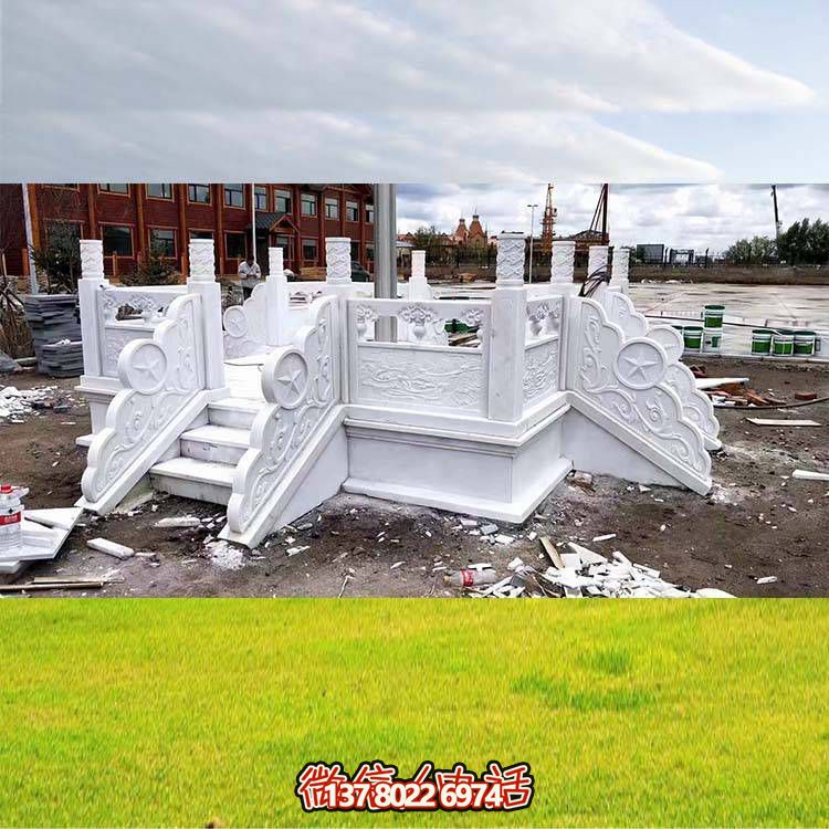 石欄桿廠(chǎng)家古建寺廟石欄板玉石欄板欄桿河道景觀(guān)橋圍欄雕塑