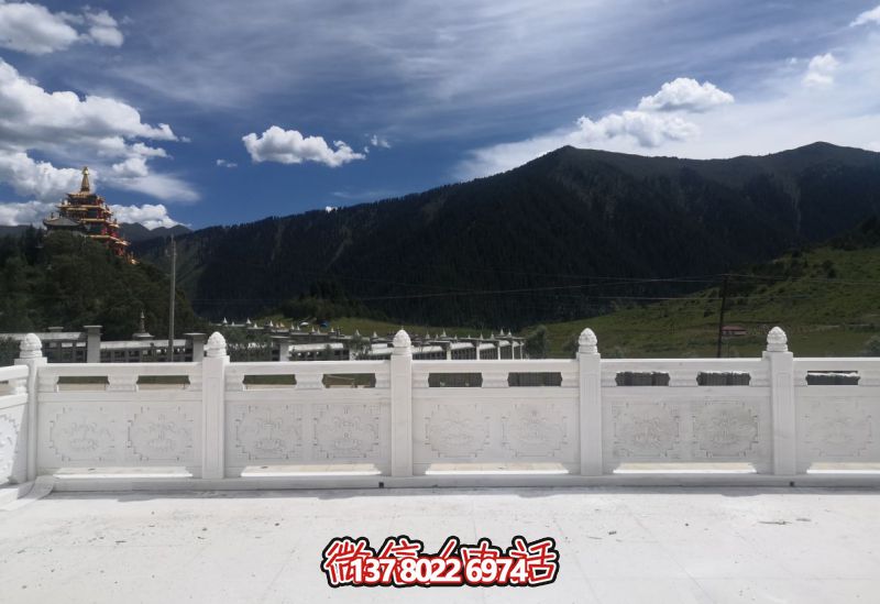 漢白玉石雕欄板項(xiàng)目--青海玉樹(shù)的漢白玉欄板工程